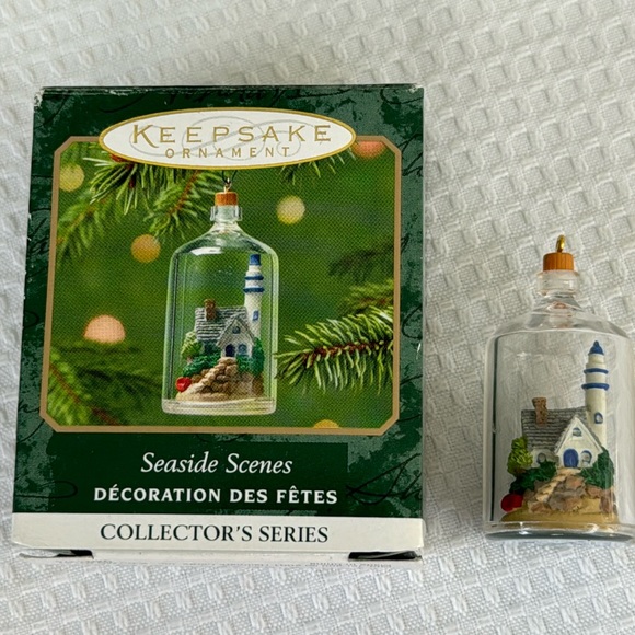 Hallmark Collectible Miniature Ornament of Lighthouse in a Bottle - Picture 1 of 9